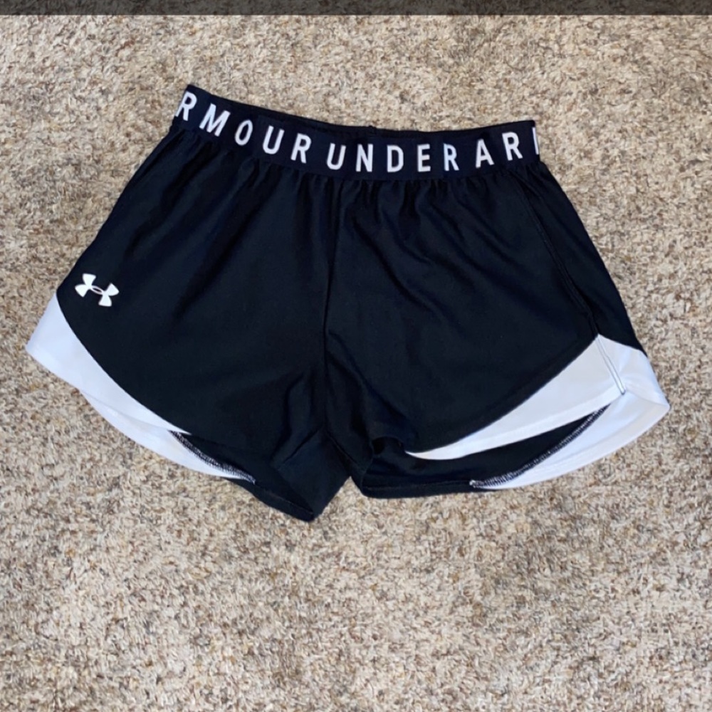 Black and White Under Armour shorts